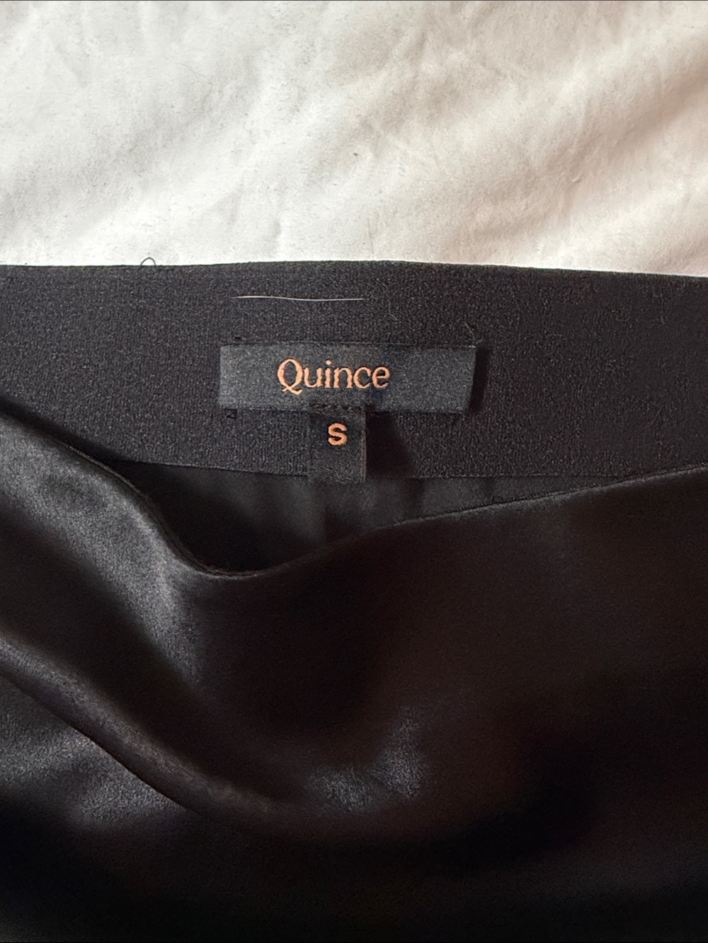 NWOT Quince Washable 100% Silk Mini Skirt - Black - Picture 4 of 5